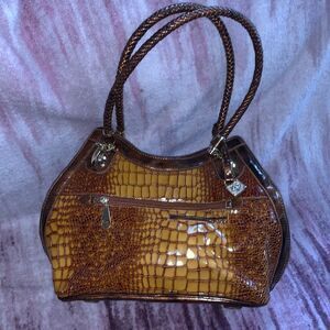 Gorgeous MC Marc Chantal Copper Crocodile Shoulder Bag 🔥